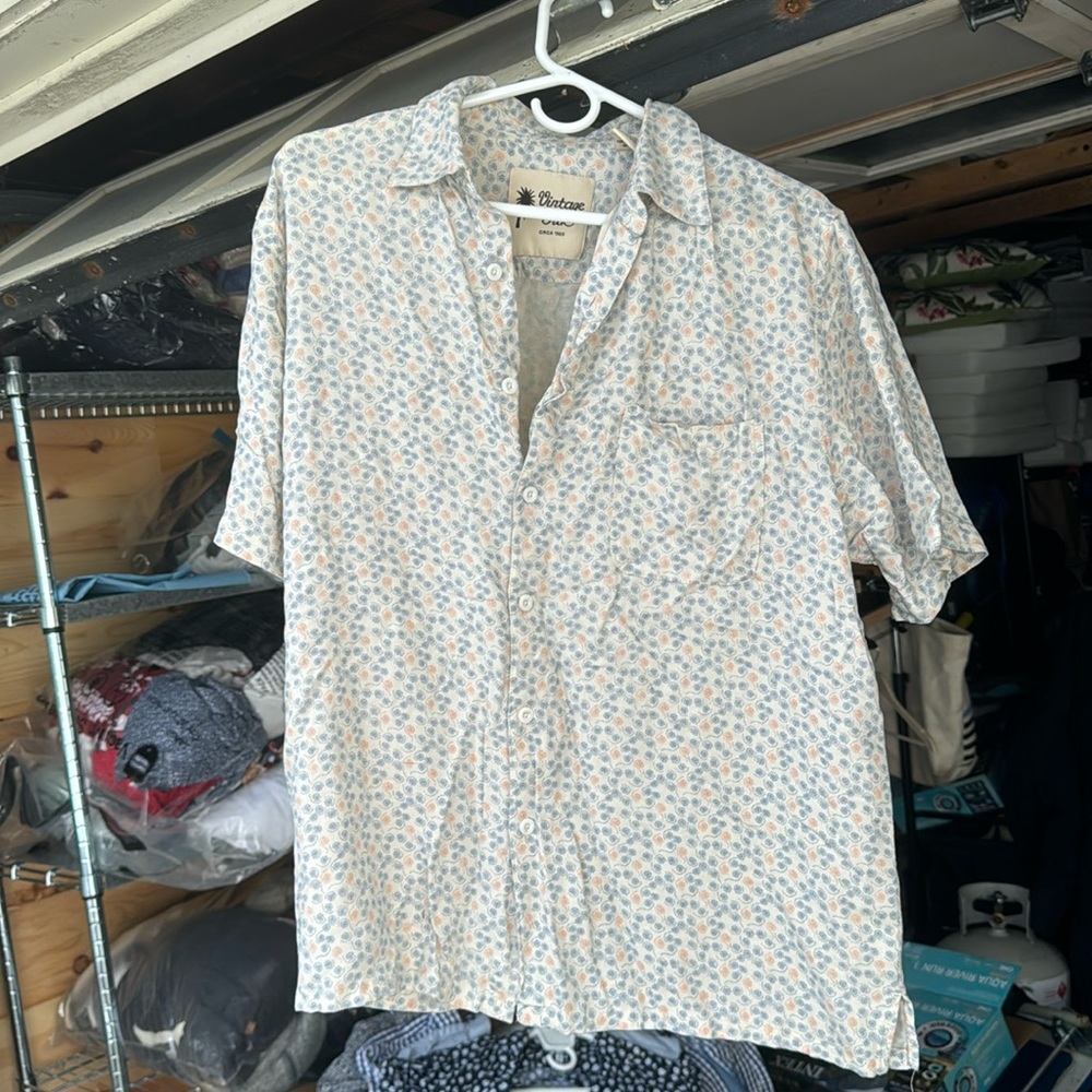 Vintage Silk Mens Shirt